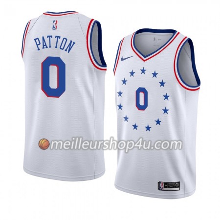Maillot Basket Homme Philadelphia 76ers Justin Patton 0 2018-19 Nike Blanc Swingman